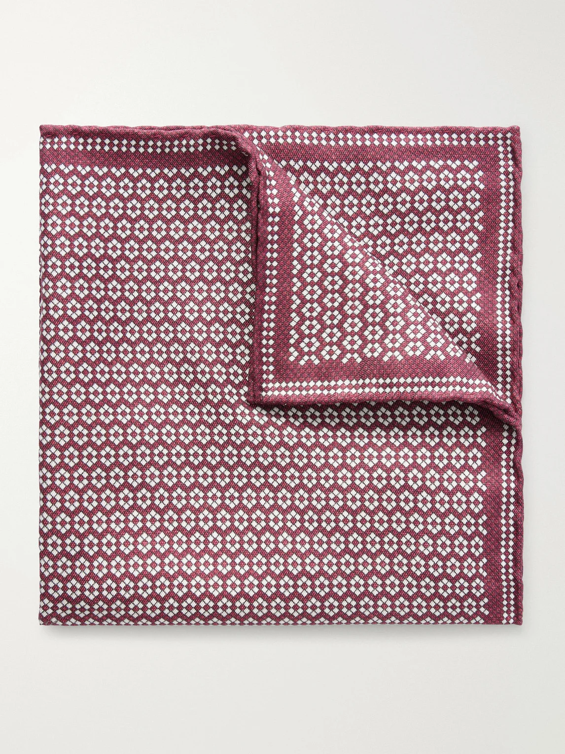 Printed Silk Pocket Square - 1