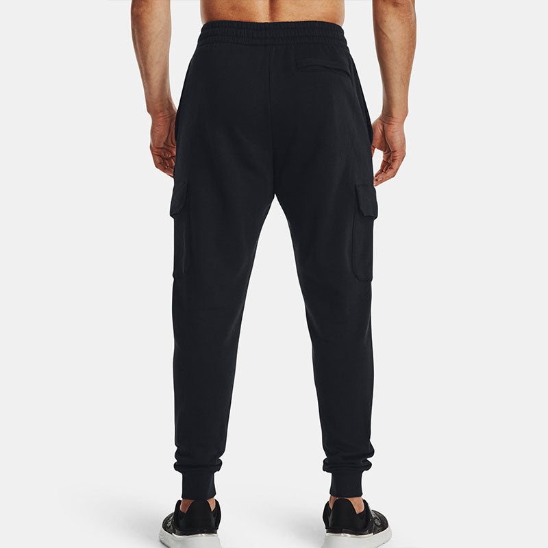 Under Armour Rival Fleece Cargo Joggers 'Black White' 1382134-001 - 5