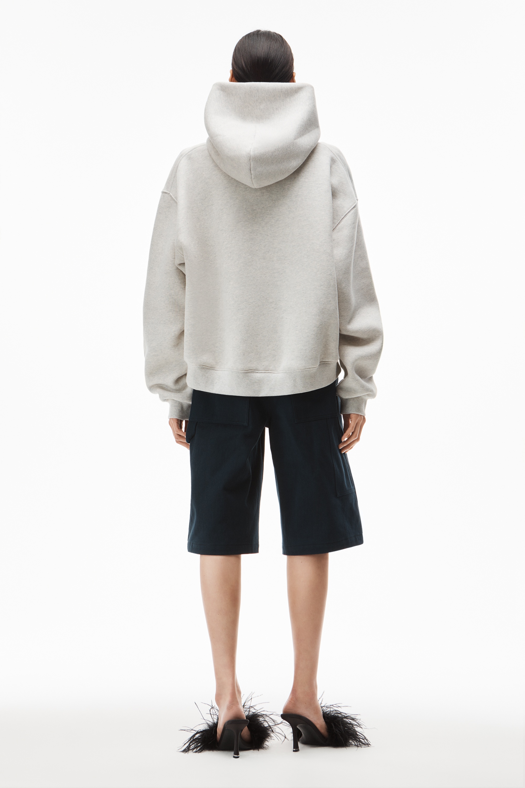 HOODIE IN DENSE FLEECE - 4