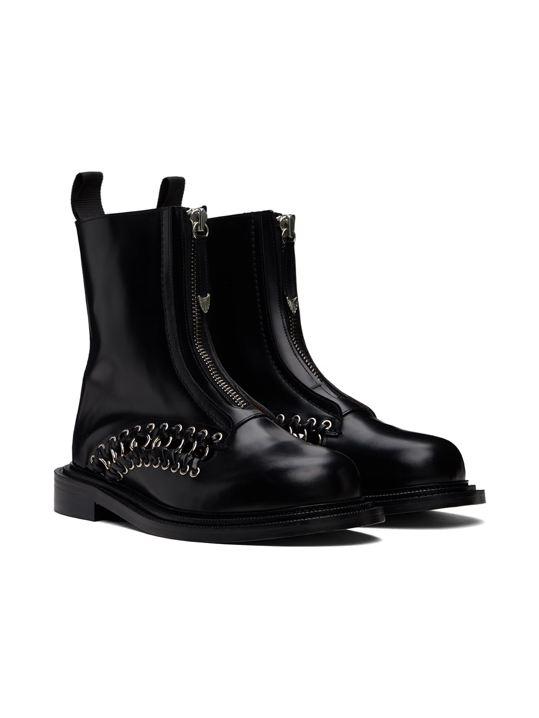 Black Leather Boots - 4