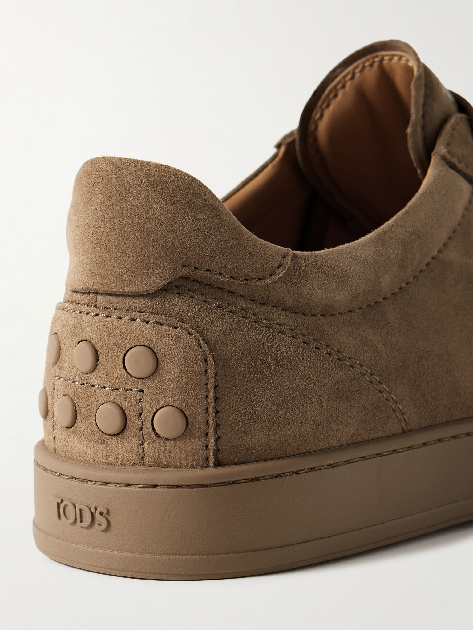 Allacciata Cassetta Rubber-Trimmed Suede Sneakers Brown - 5