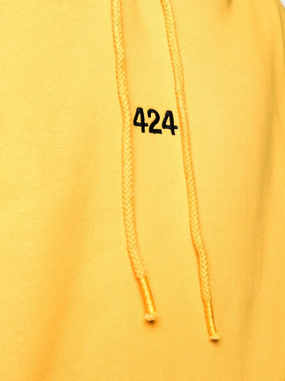 embroidered logo hoodie - 5