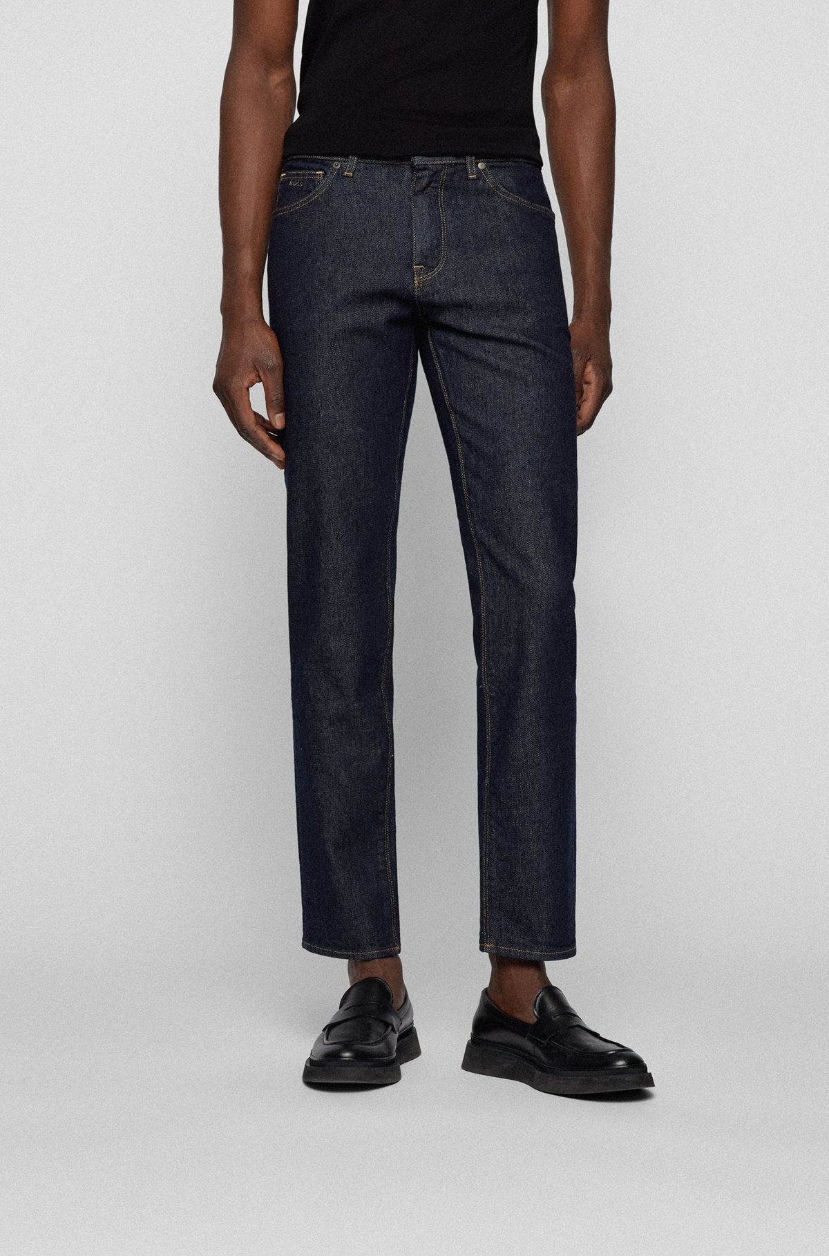 REGULAR-FIT JEANS IN DARK-BLUE COMFORT-STRETCH DENIM - 2