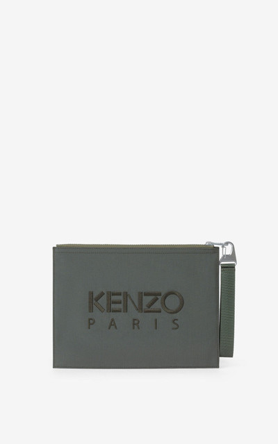 KENZO Large canvas Kampus Tiger pouch outlook