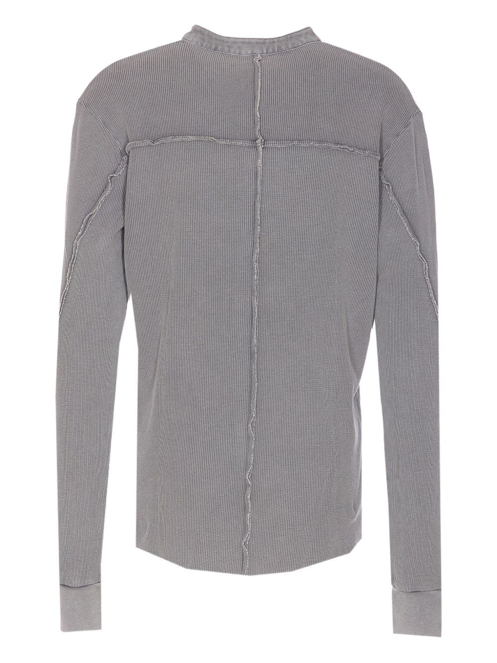 ribbed button-front top - 2