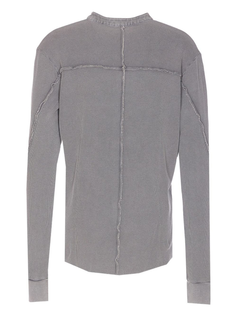 thom/krom ribbed button-front top outlook