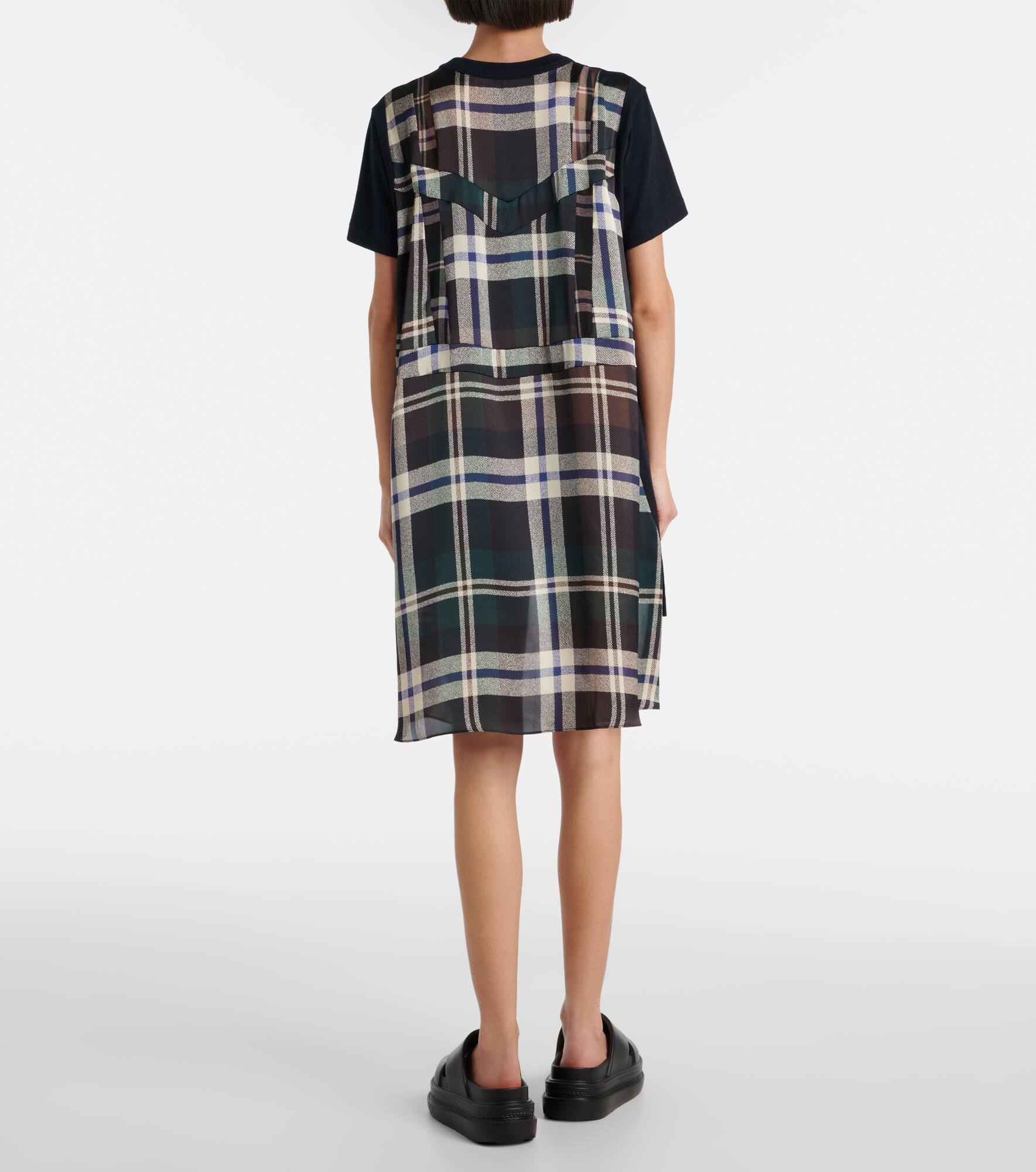 Paneled cotton jersey T-shirt dress - 3