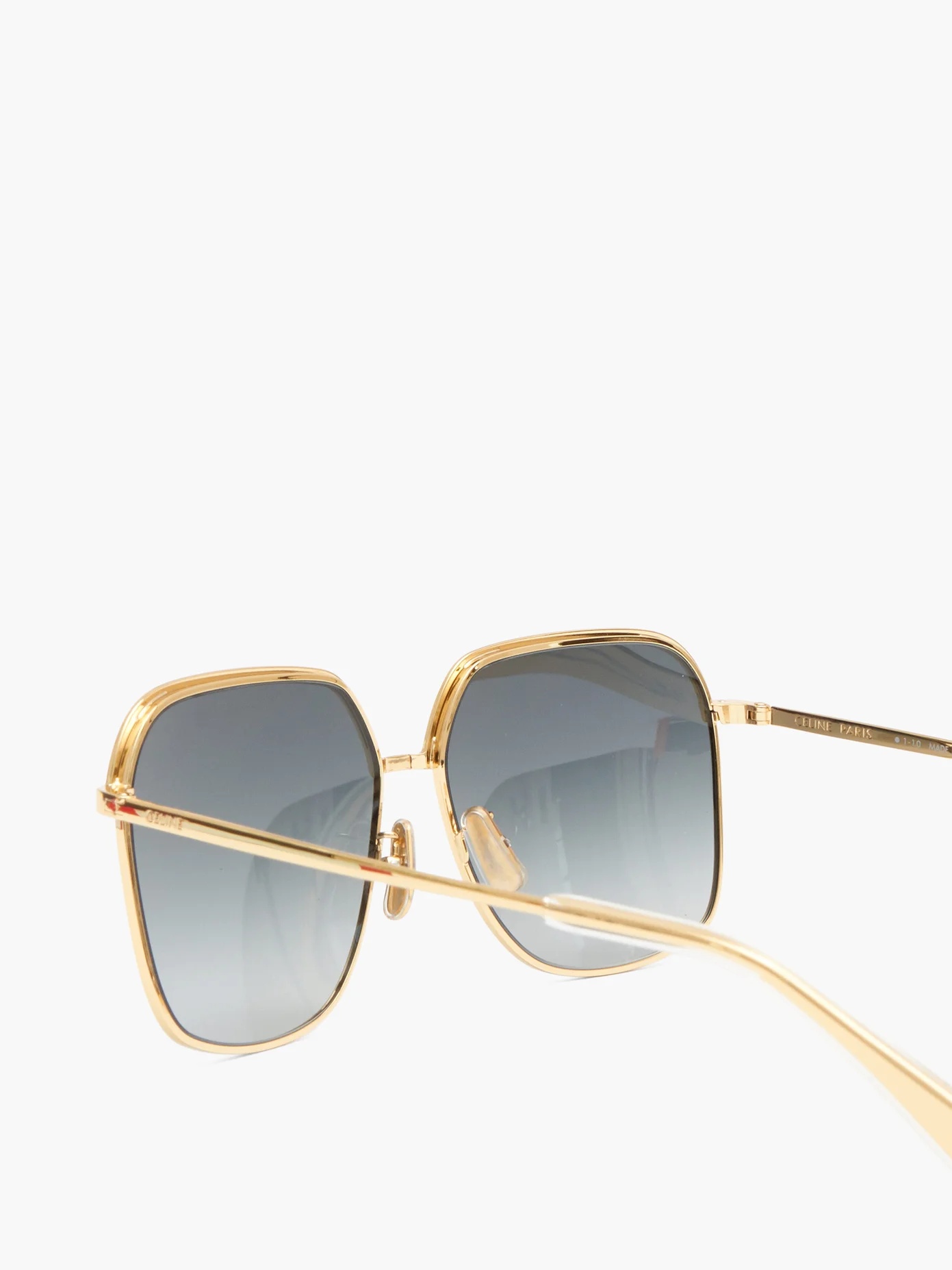 Oversized squared metal sunglasses - 2