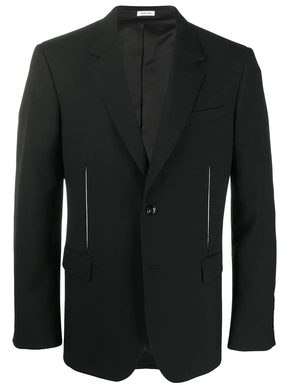 contrasting slits single-breasted blazer - 1