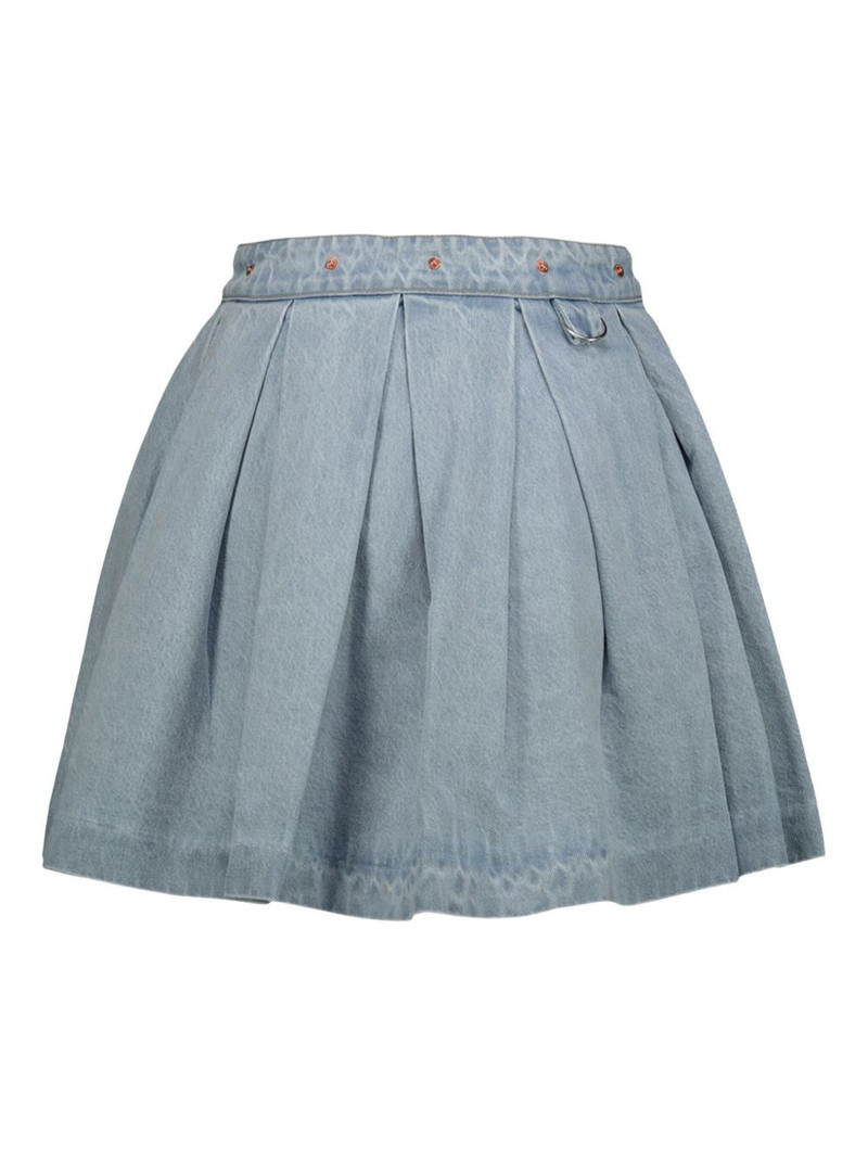 VETEMENTS pleated denim skirt outlook