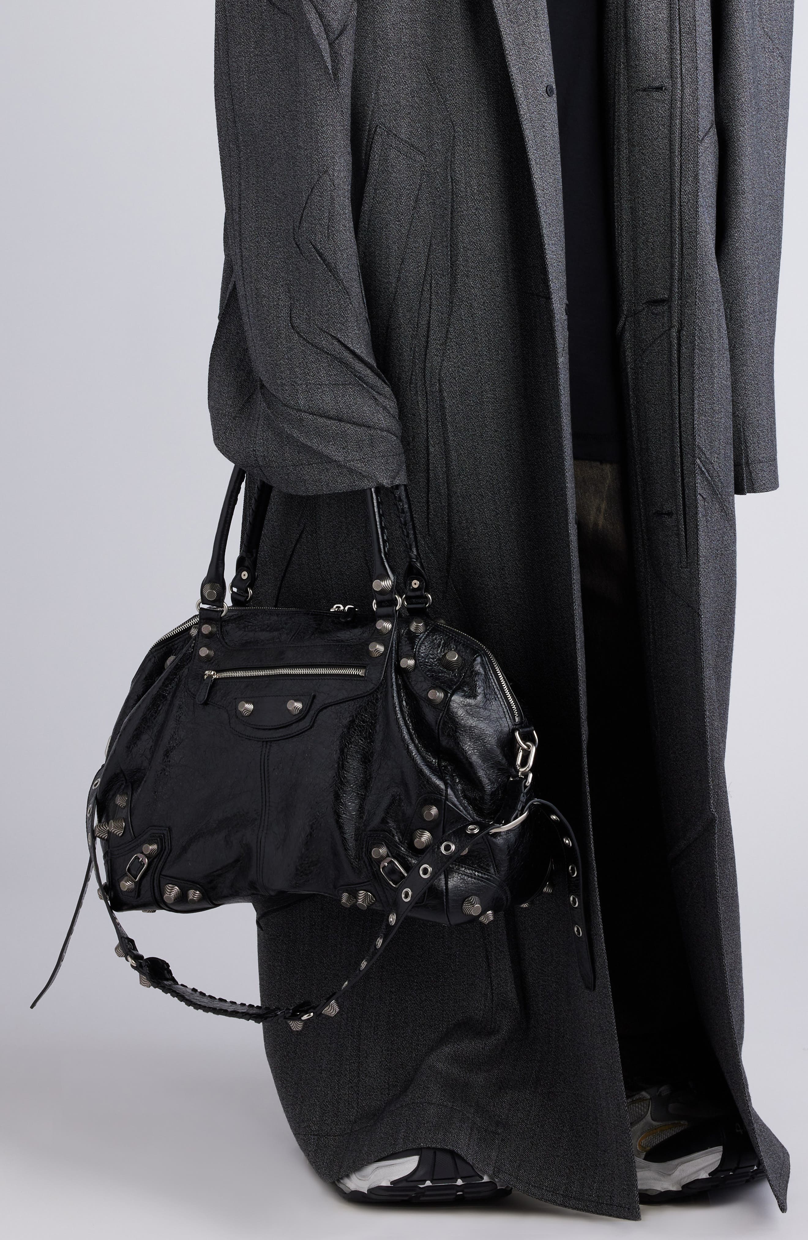 Balenciaga Le Cagole Leather Duffle Bag in Black at Nordstrom - 8