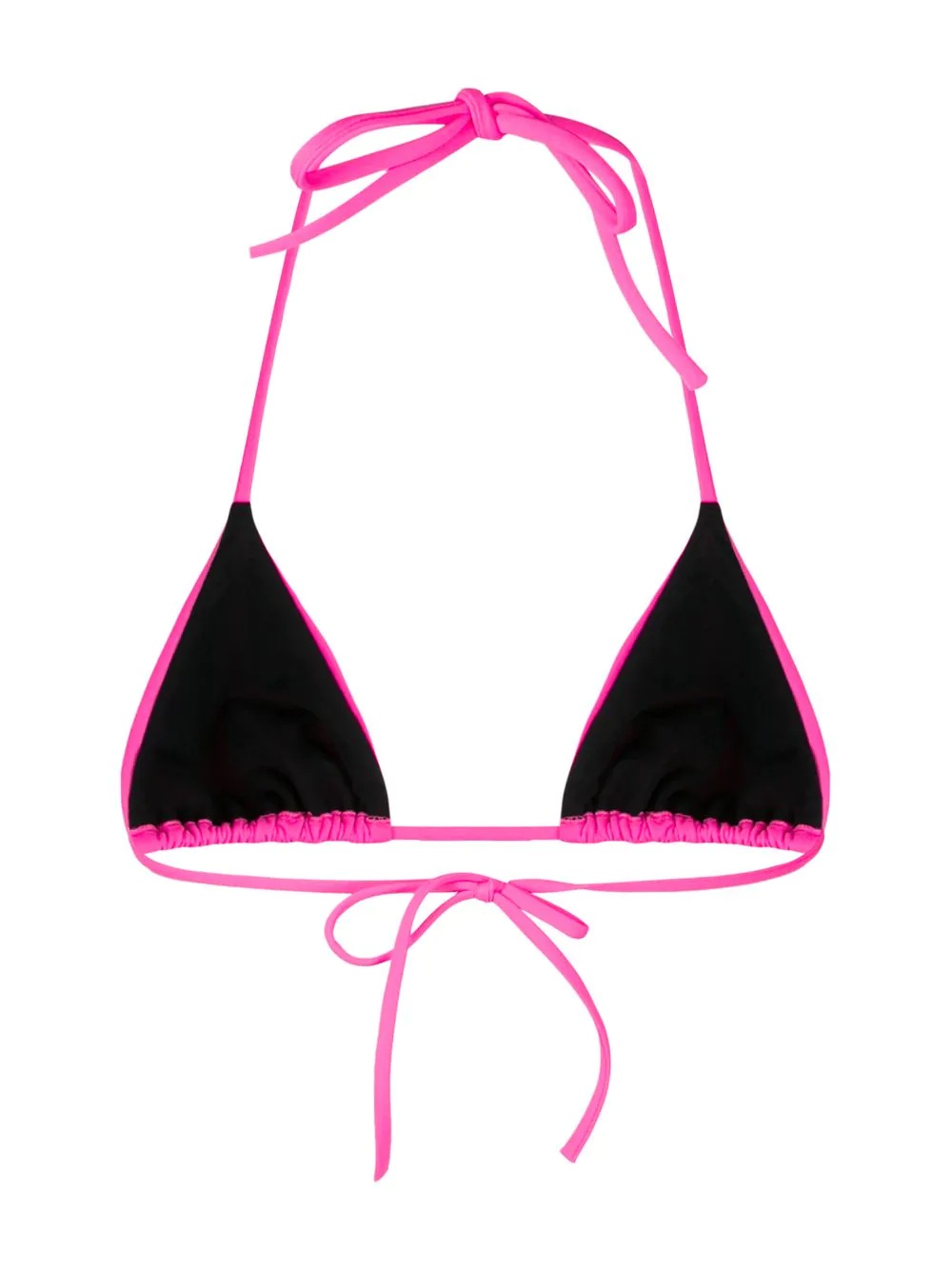 logo print triangle bikini top - 2