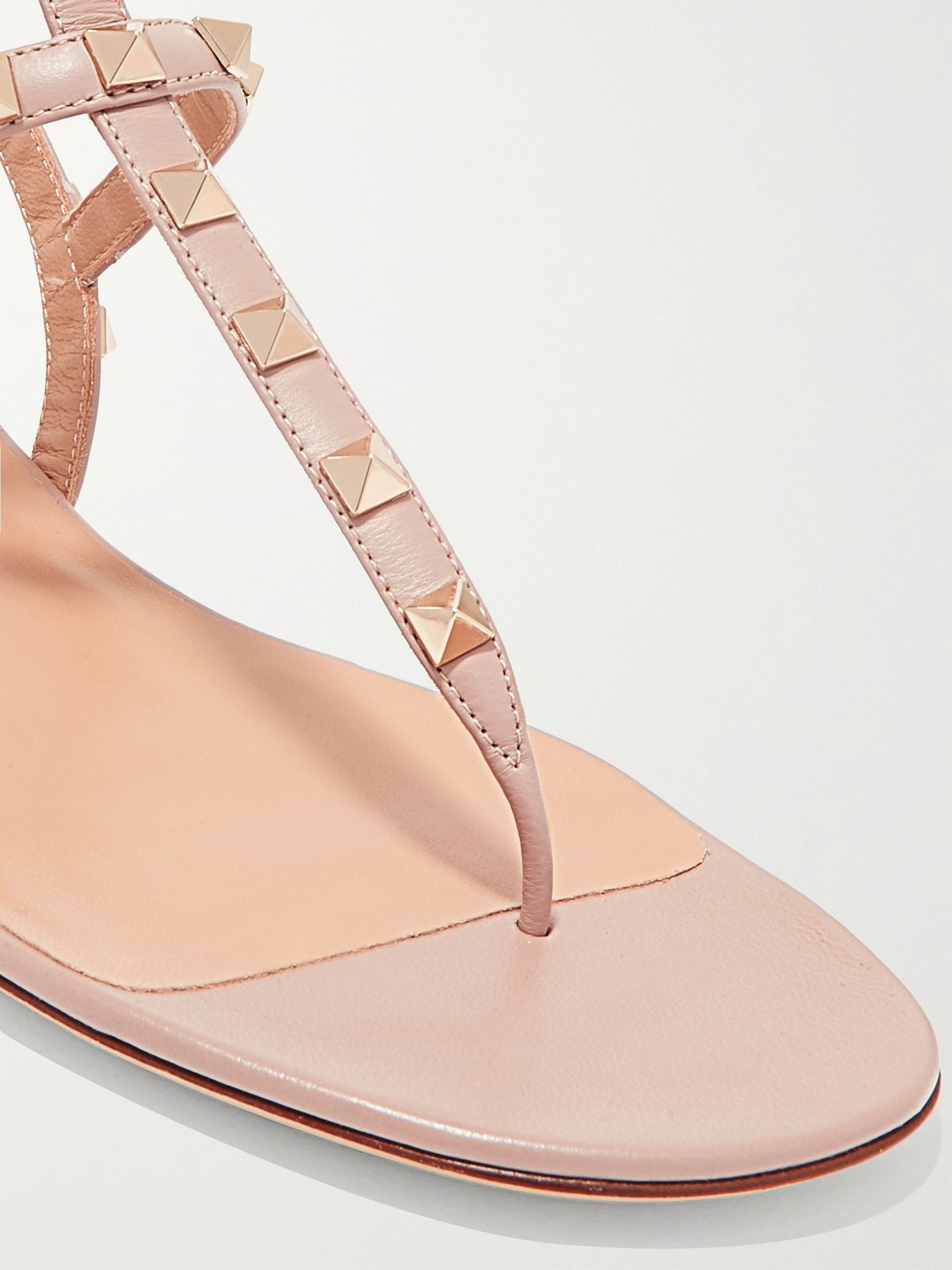 Valentino Garavani Rockstud leather sandals Blush - 4