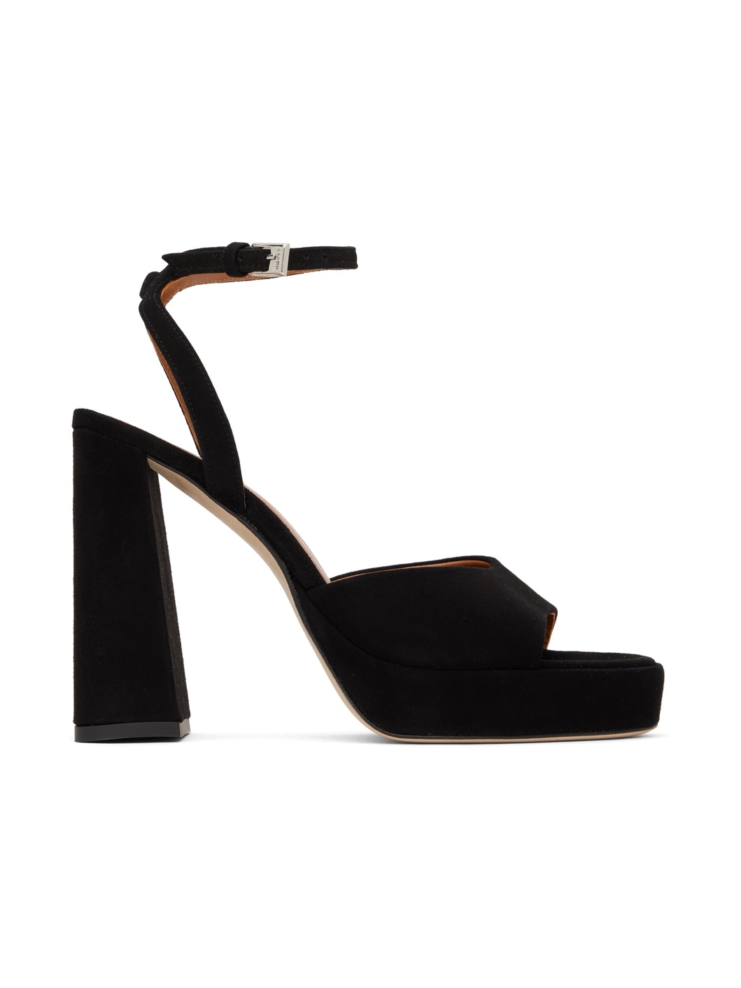 Black Solange Heeled Sandals - 1