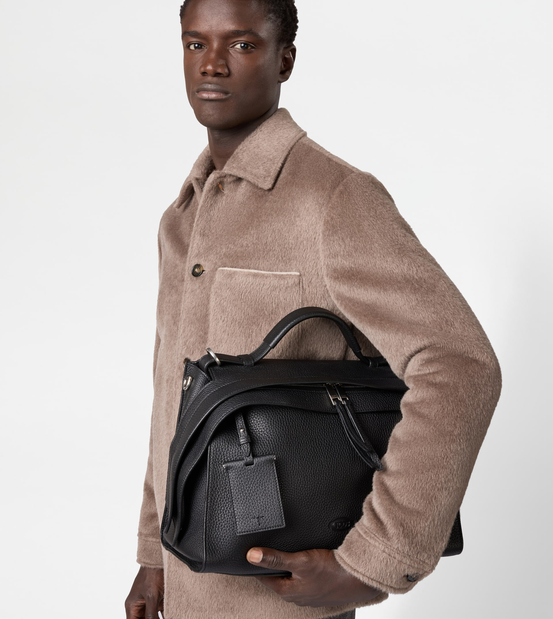 TOD'S WAVE BAG IN LEATHER LARGE - BLACK - 9