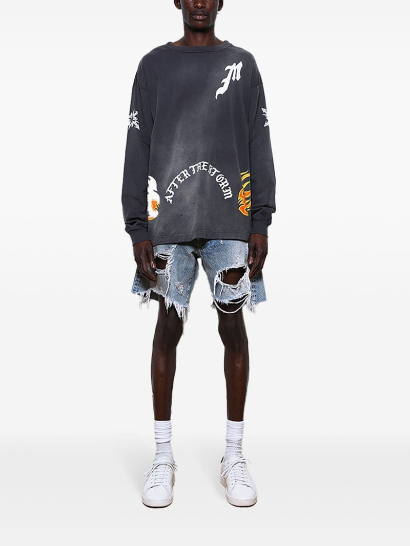 SAINT M×××××× graphic-print long-sleeve T-shirt outlook