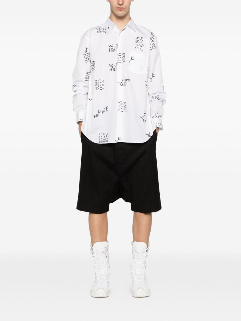 Comme des Garçons SHIRT printed cotton shirt outlook