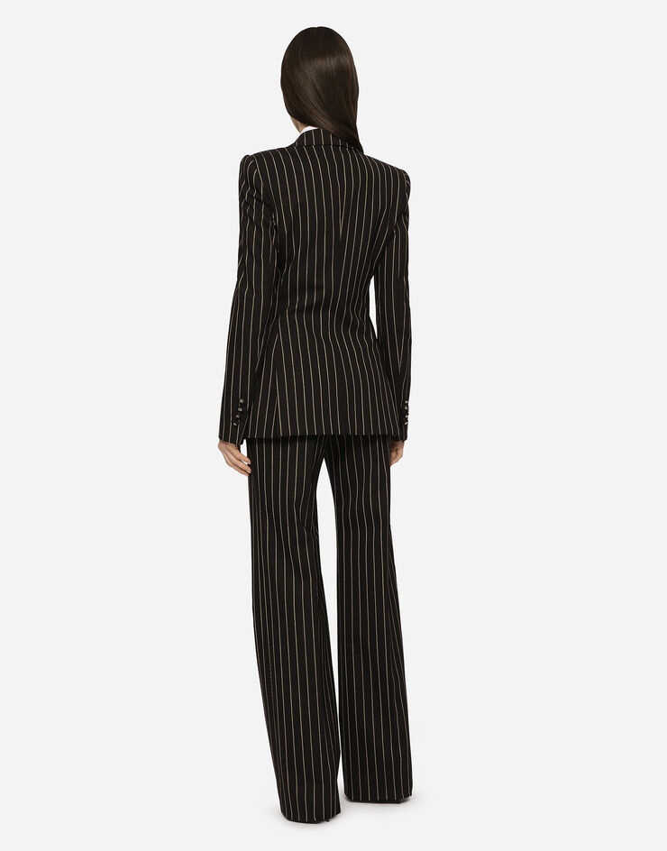 Pinstripe wool palazzo pants - 3