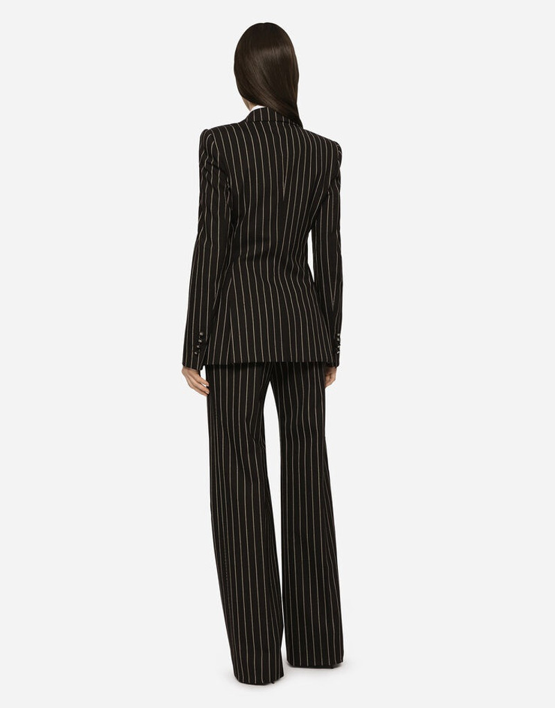 Pinstripe wool palazzo pants 3