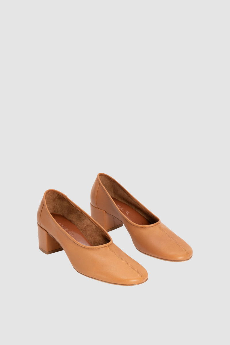 BY FAR Prudence 45 Summer Tan Nappa Leather Ballet-Style Pump outlook