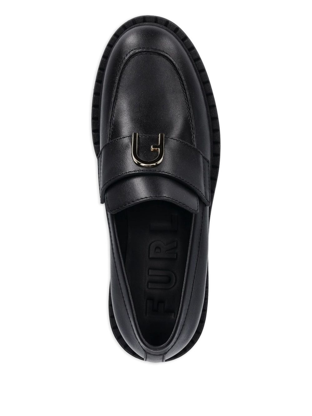 metal-buckle leather loafers - 2