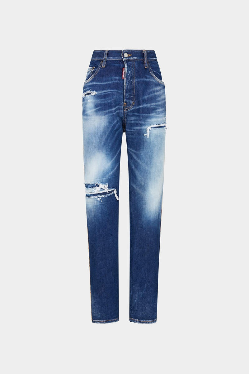 MEDIUM RIPPED KNEE WASH 642 JEANS - 1
