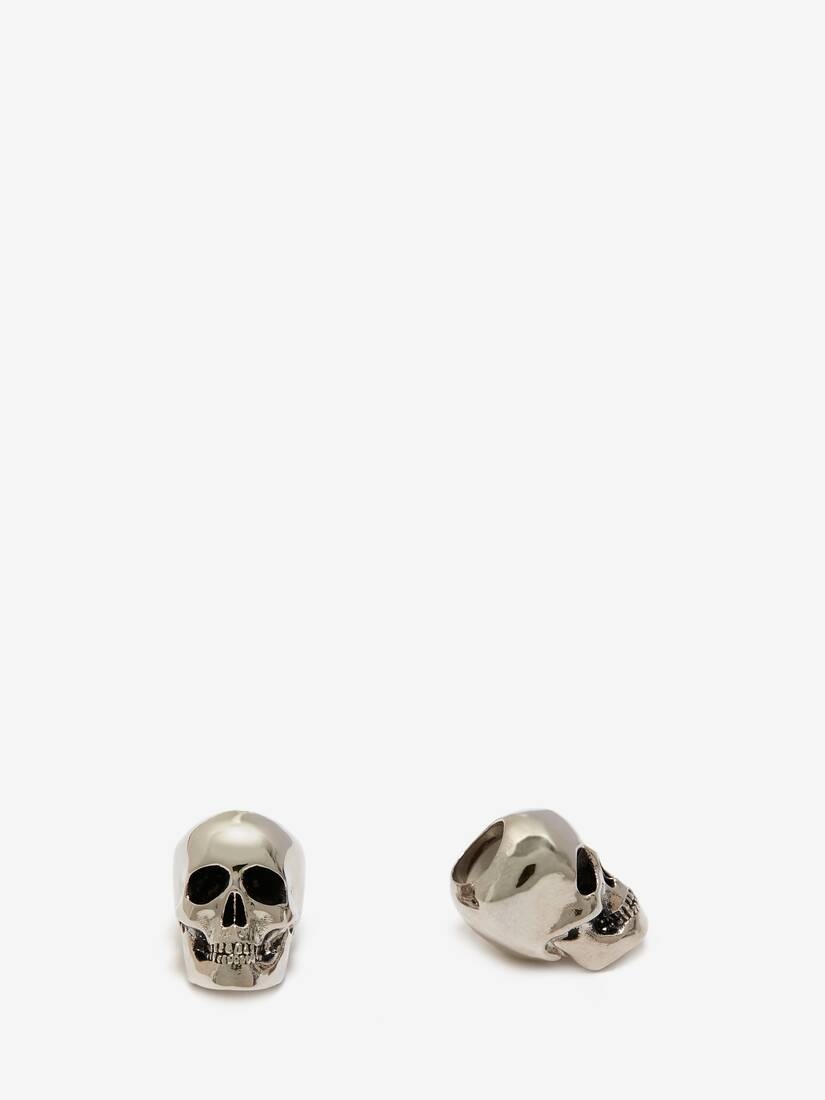 Men's Airpods Skull in Antique Silver - 3
