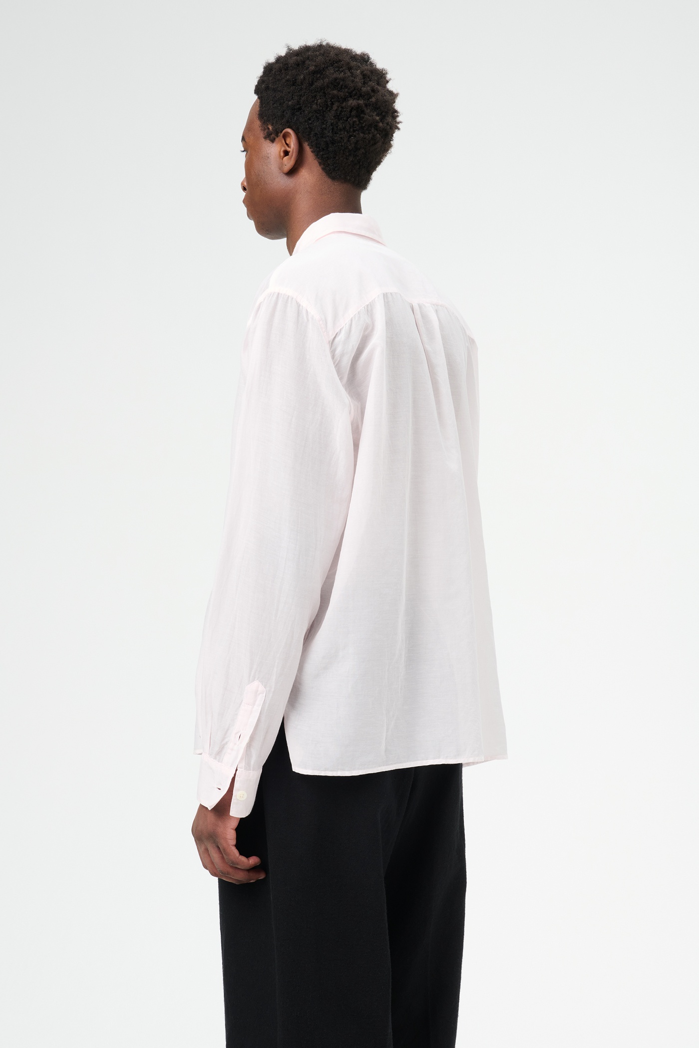 Adorn Shirt Ballet Pink Sheer Cotton Silk - 5