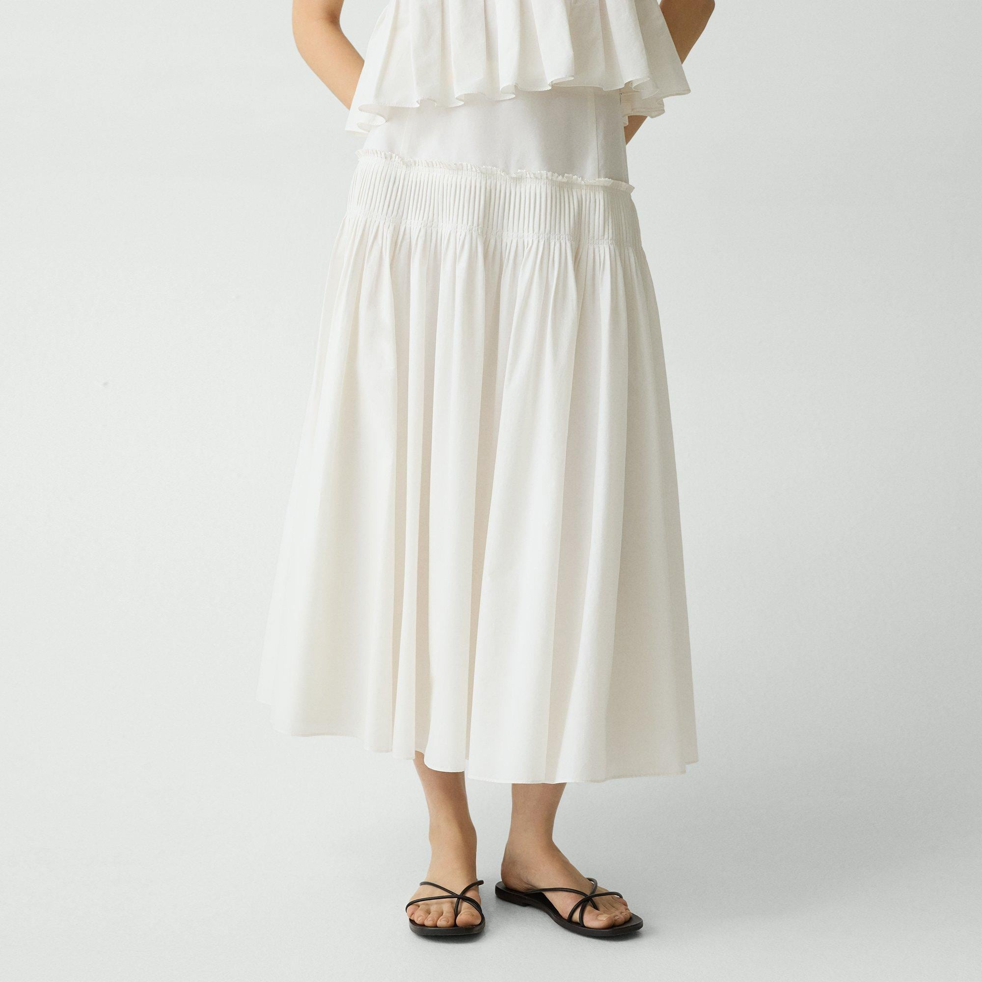 Accordion Maxi Skirt in Cotton-Blend - 6
