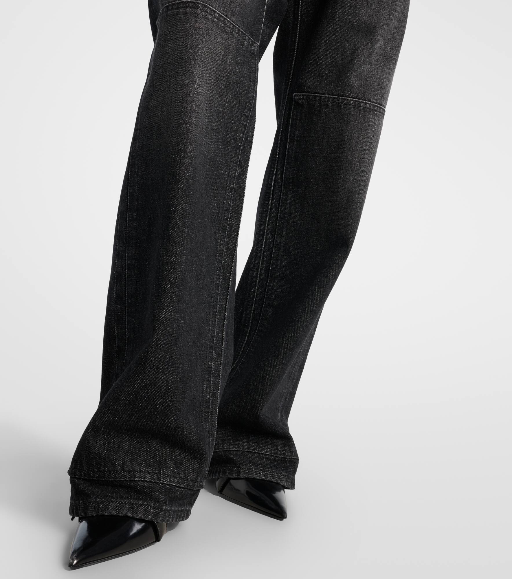 Cutout high-rise wide-leg jeans - 5