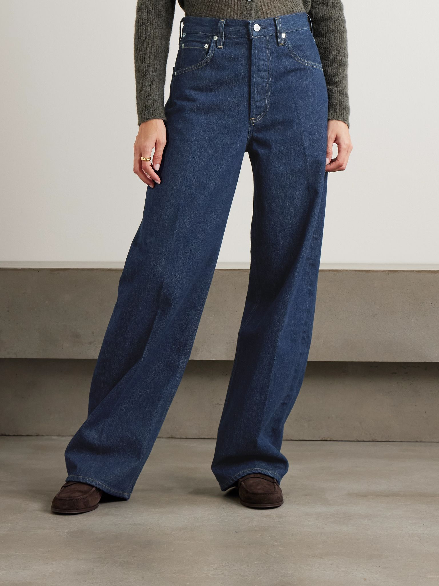Ayla Baggy mid-rise wide-leg jeans Dark denim - 3