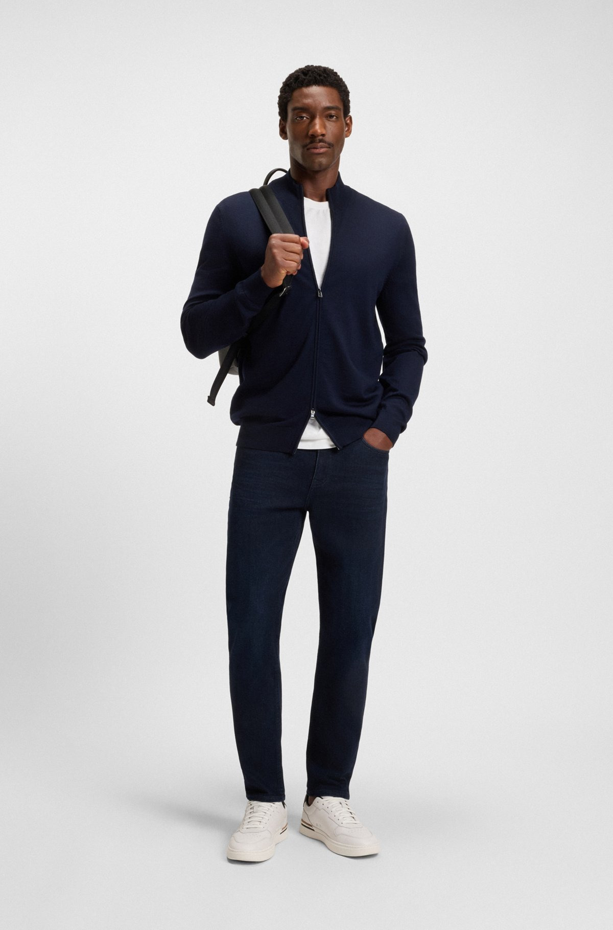MAINE REGULAR-FIT JEANS IN DARK-BLUE SUPER-SOFT DENIM - 3