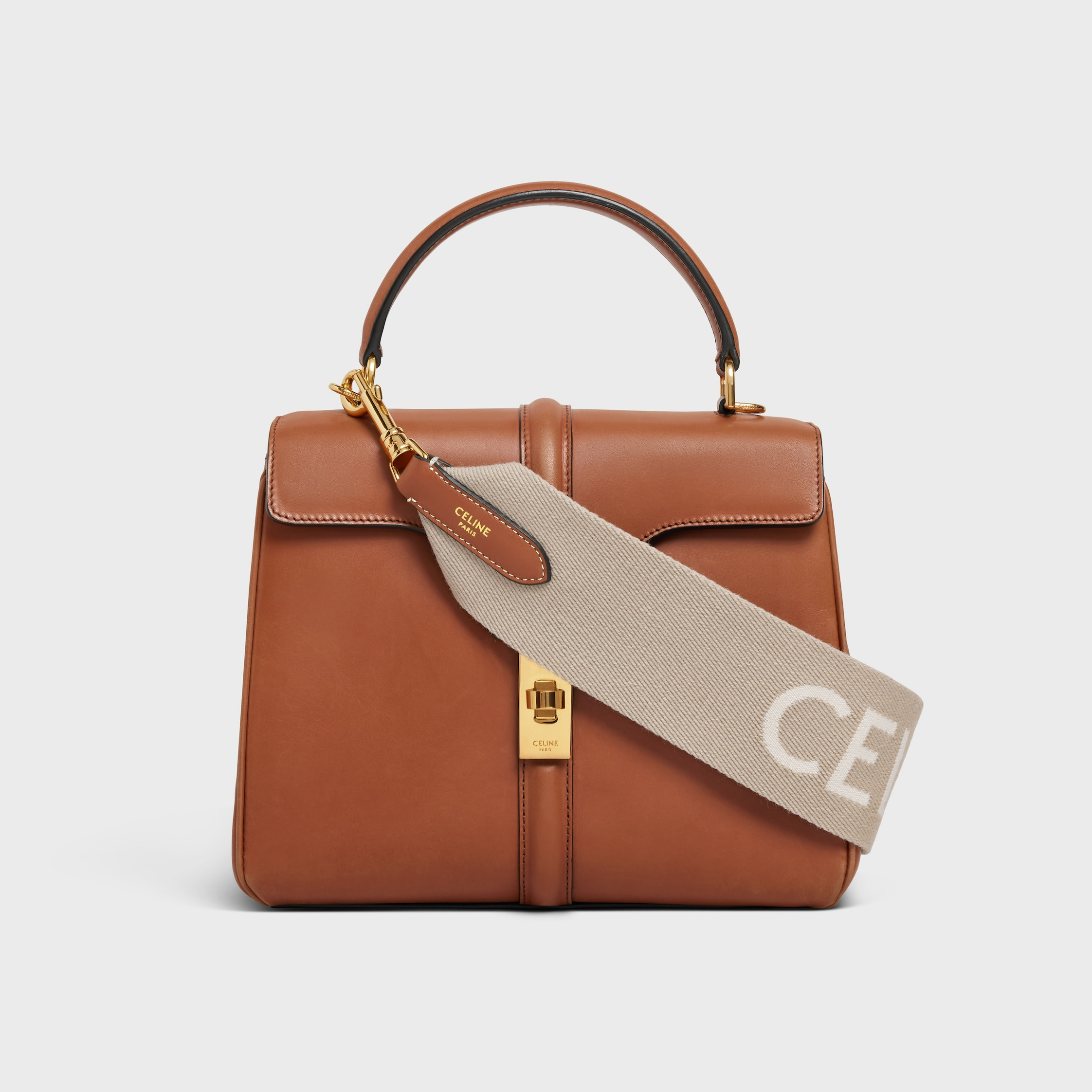 Short Strap in Wool with Celine jacquard with GOLD FINISHING - 2