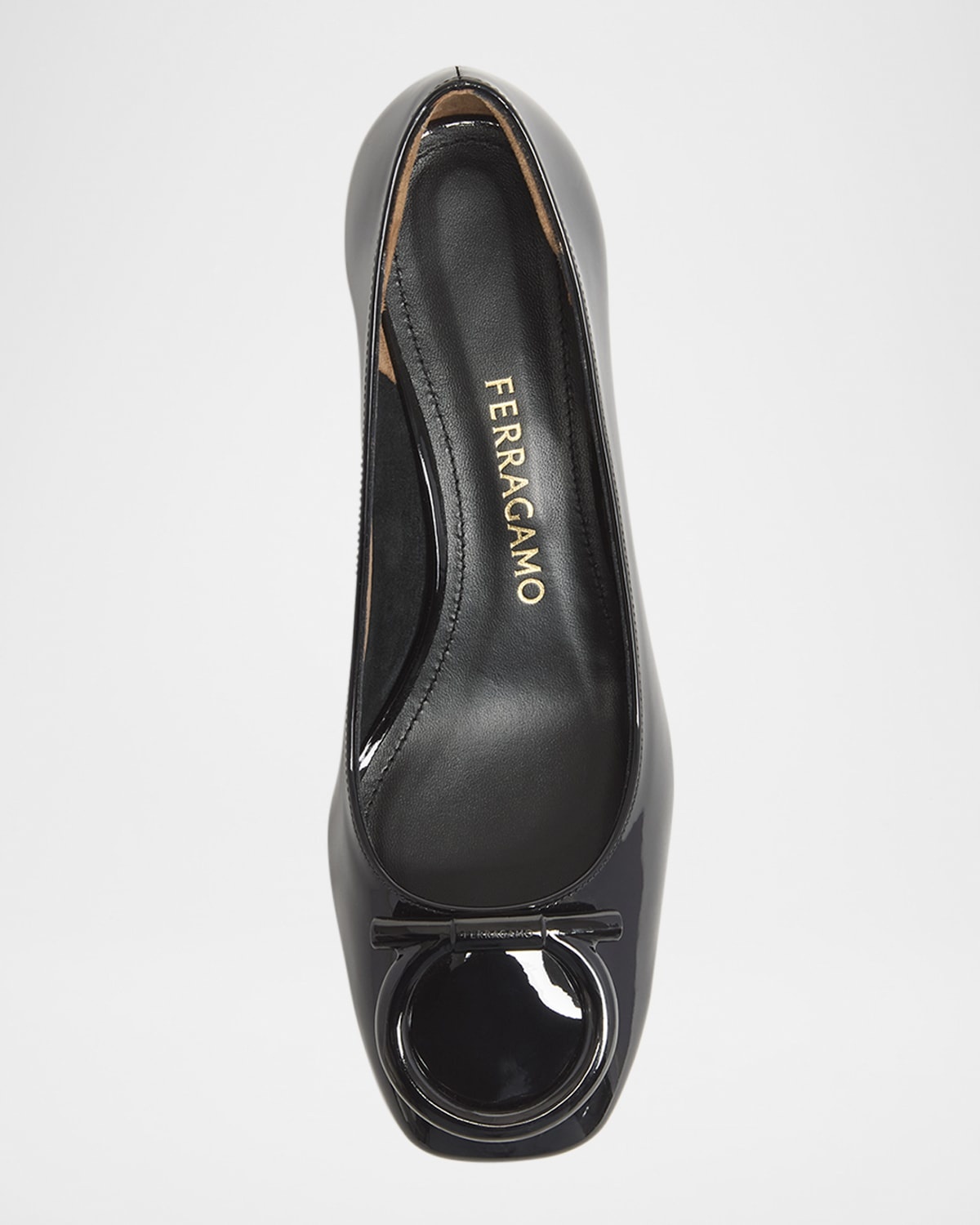 Mara Patent Gancini Block-Heel Pumps - 3