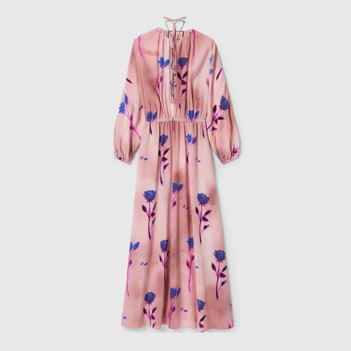 Gucci Floral Print Silk Crepe De Chine Dress - 1