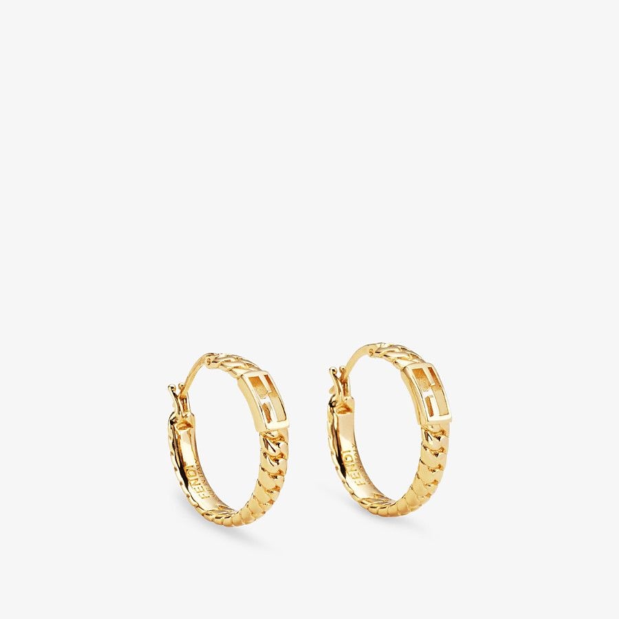 Gold-colored earrings - 1