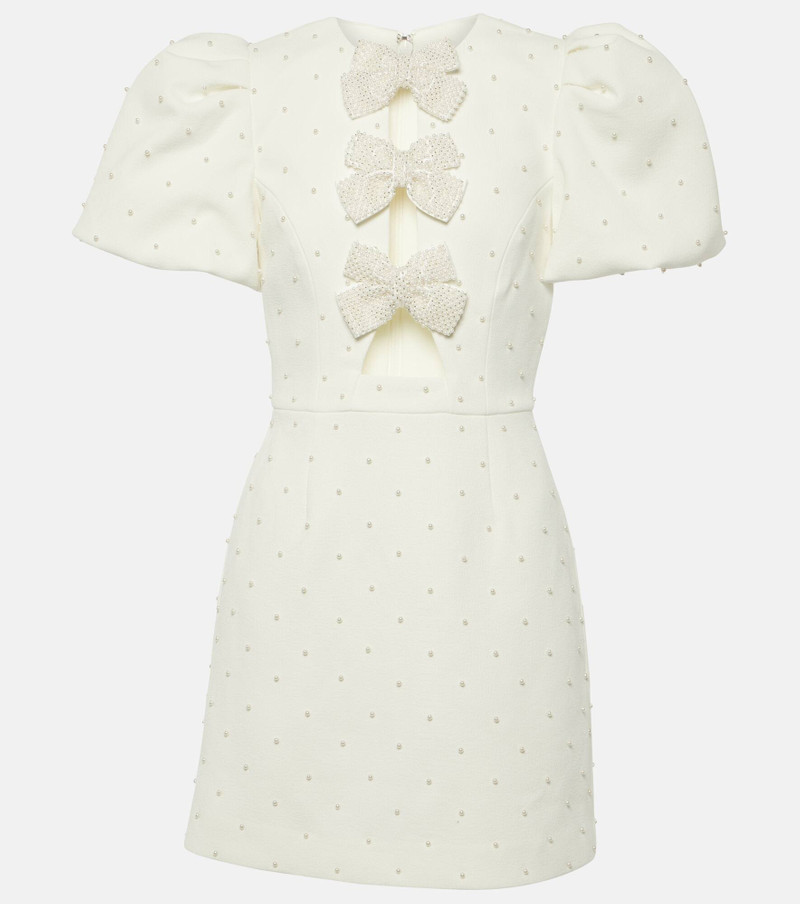 Bridal Ophelia bow-detail minidress 1