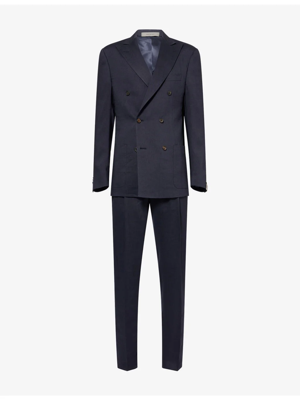 Academy Double-Breasted Linen-Blend Suit - 1
