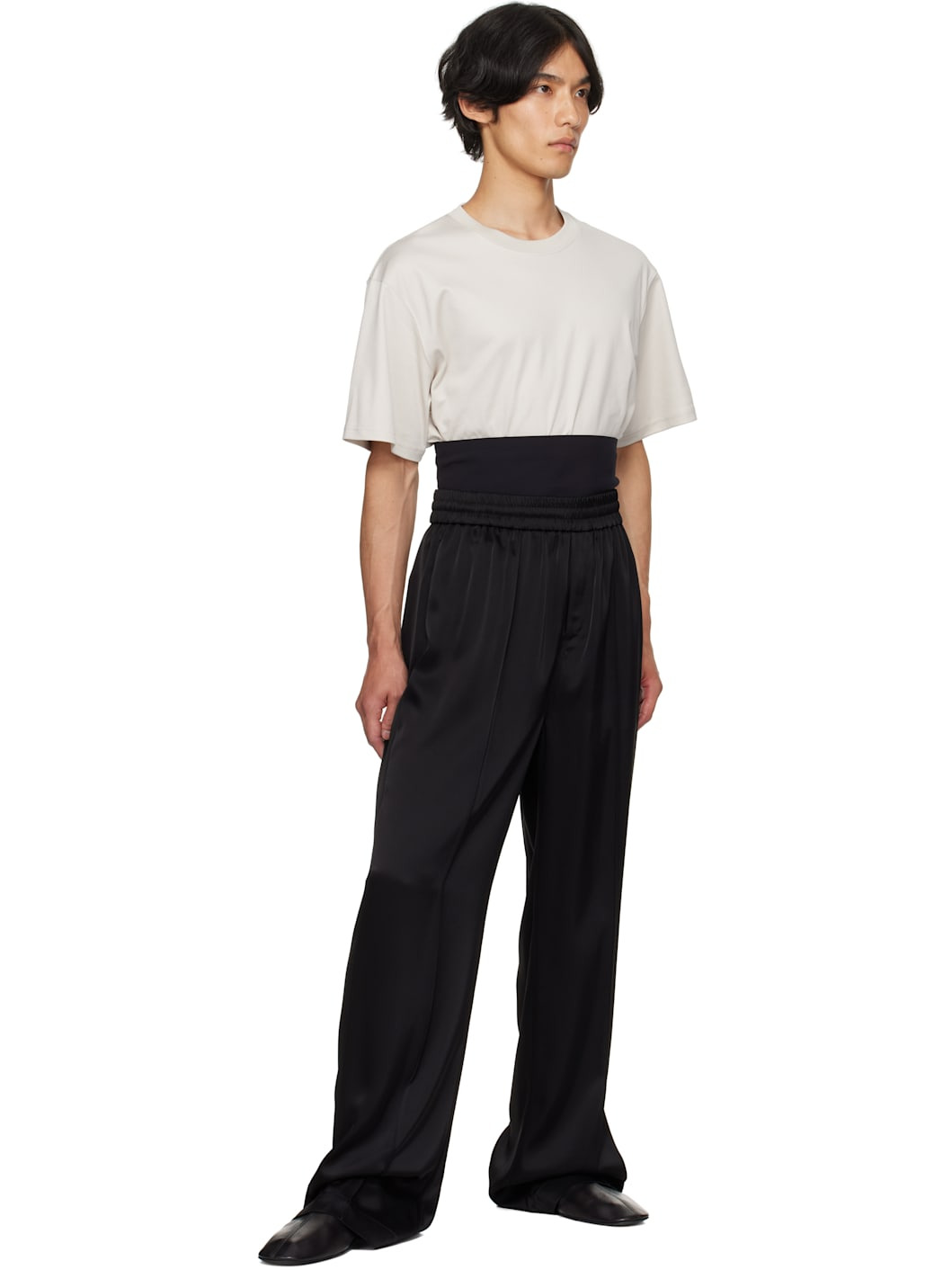 Taupe & Black Boxy Corset T-shirt - 5