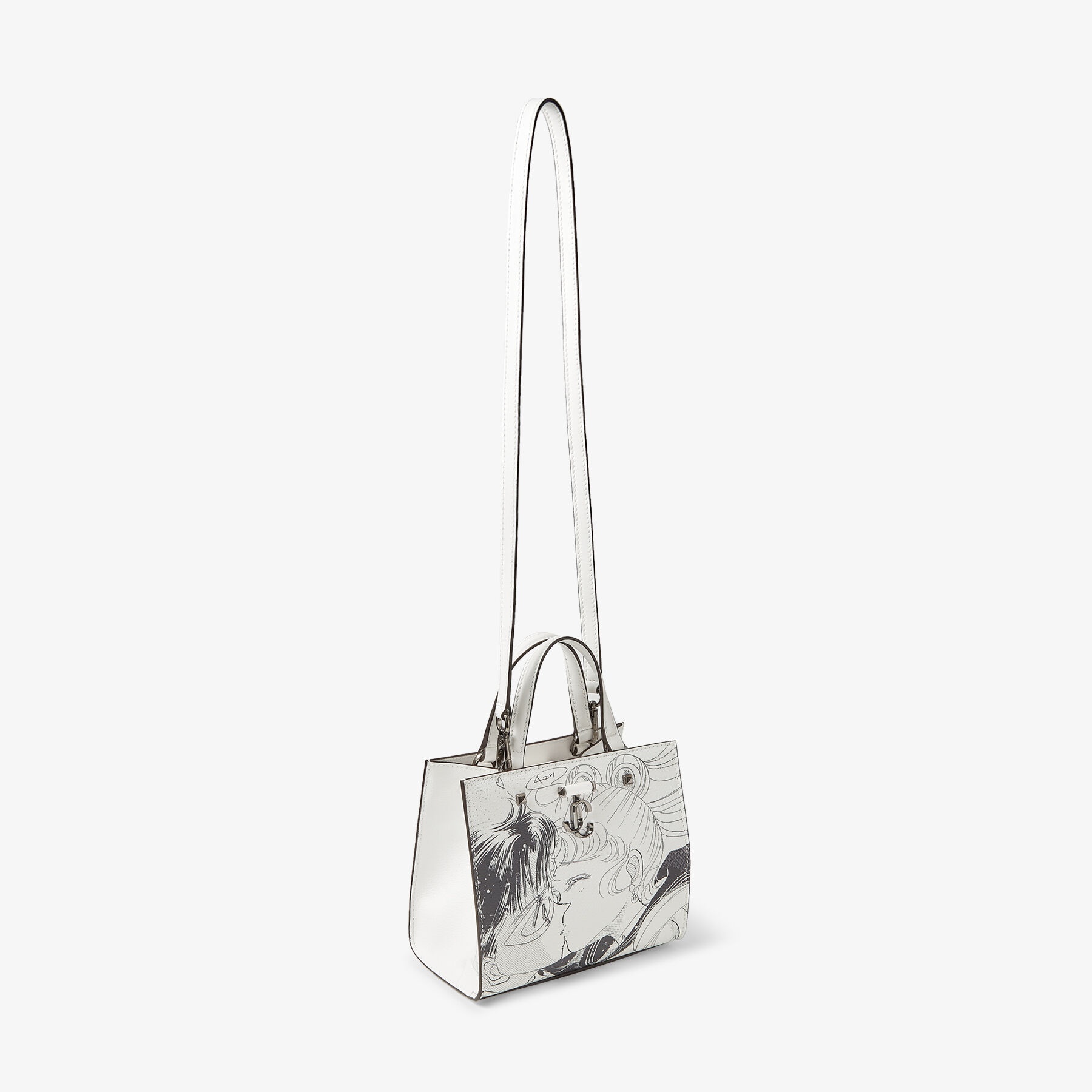 Sailor Moon & Tuxedo Mask Varenne Tote S
Monochrome Manga Printed PU Leather Tote Bag - 6