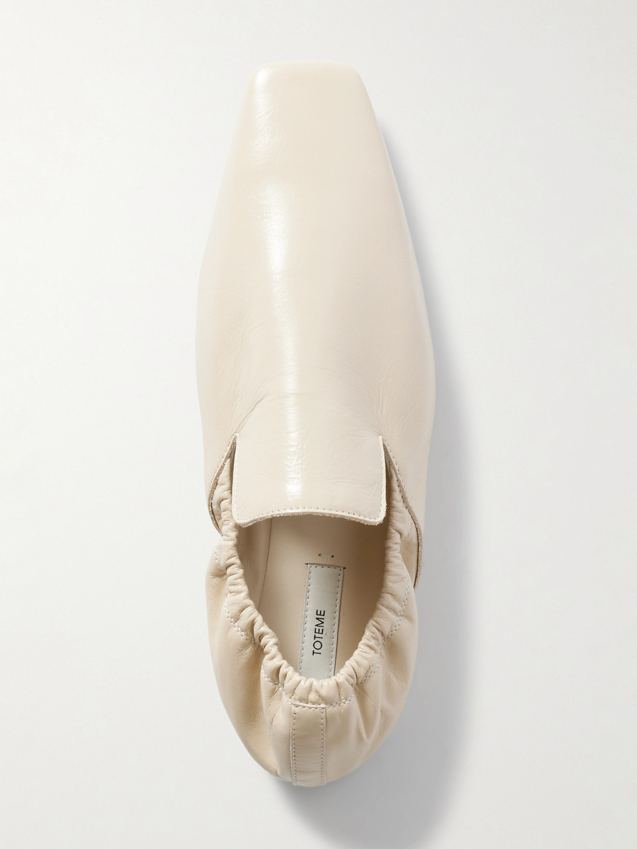 Gathered Leather Loafers - 5