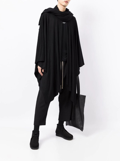 Yohji Yamamoto draped scarf detail cape outlook