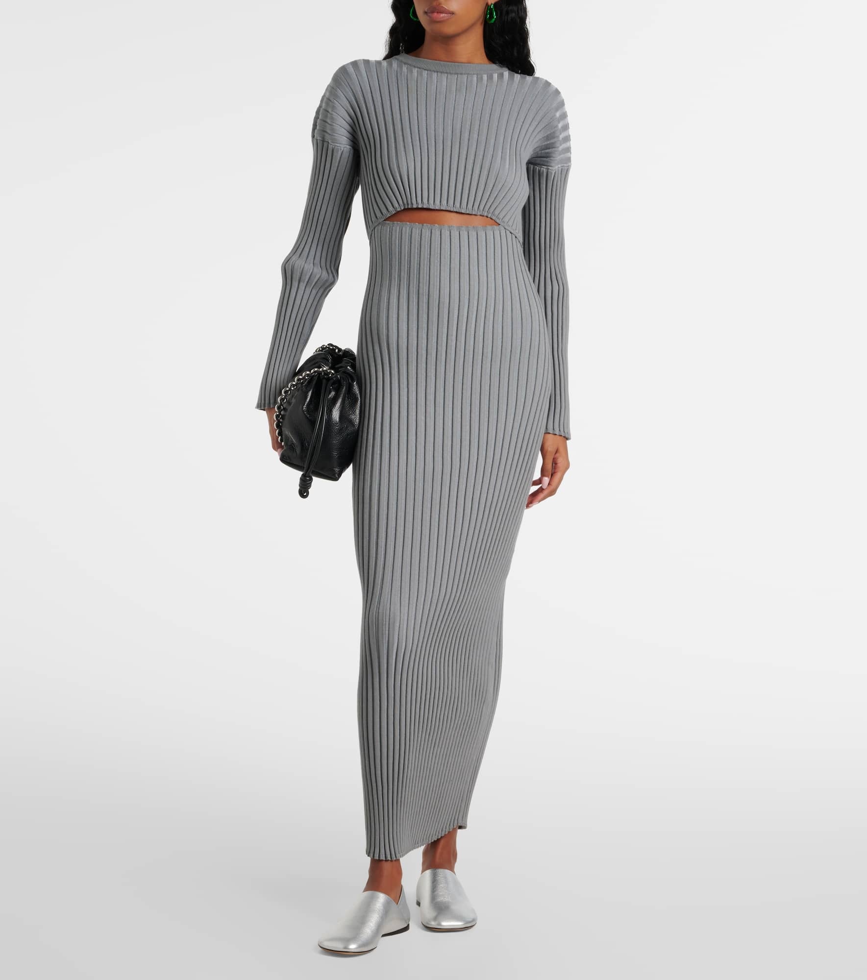 Ribbed-knit maxi dress - 2