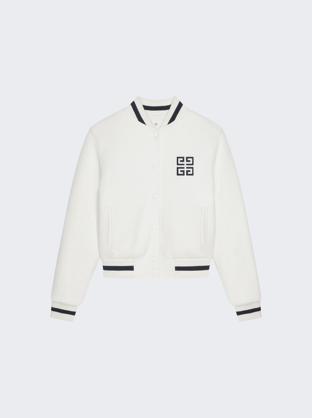 Varsity Bomber Jacket White - 1
