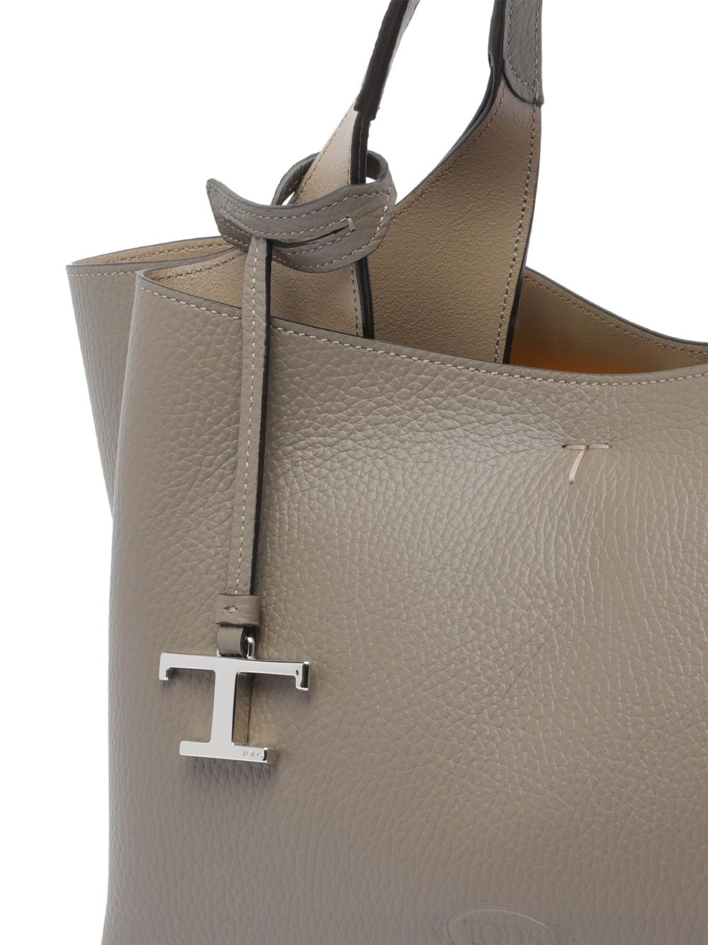 T-logo leather tote bag - 4