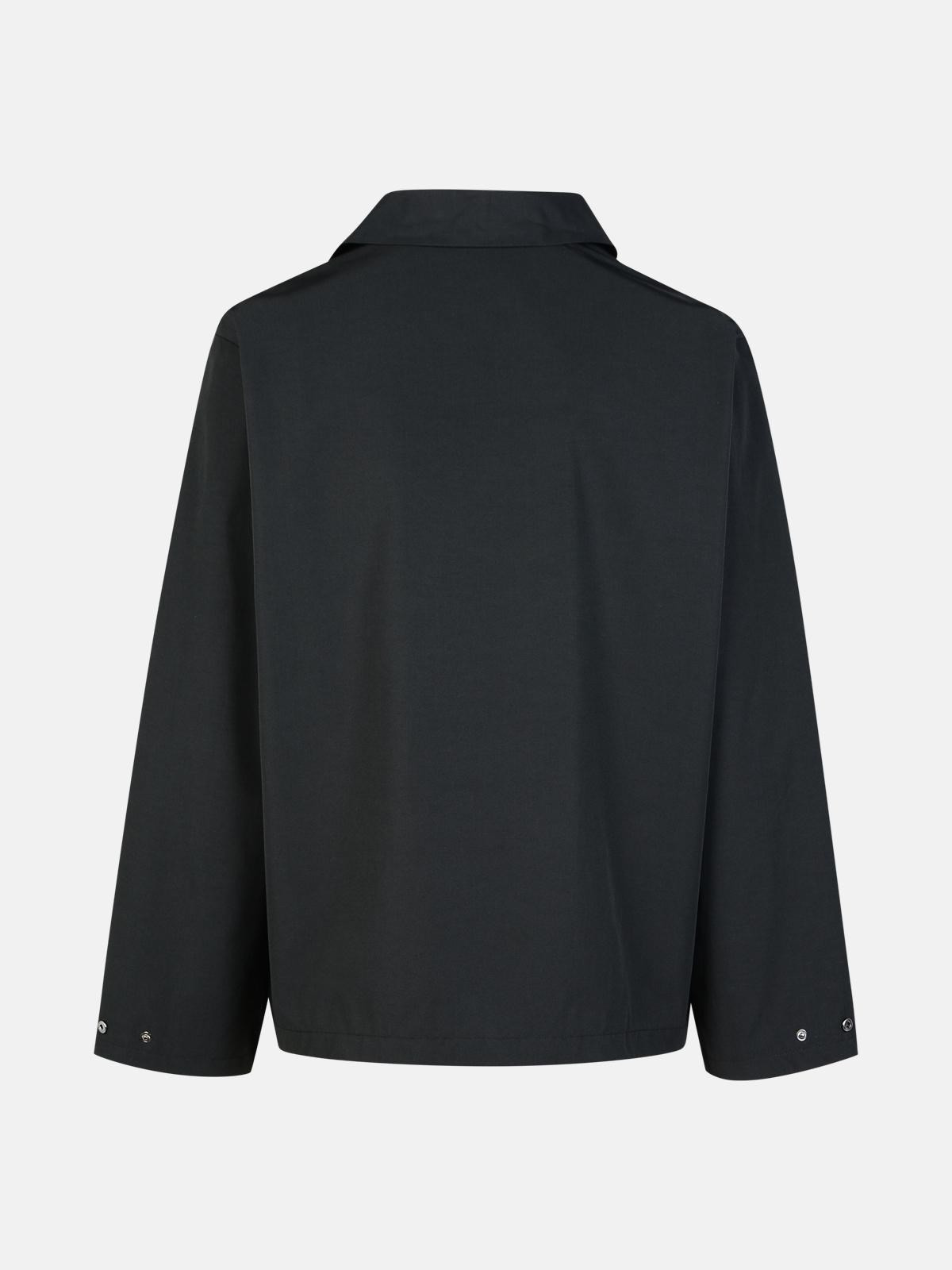 'REGIS' BLACK COTTON BLEND SHIRT - 3