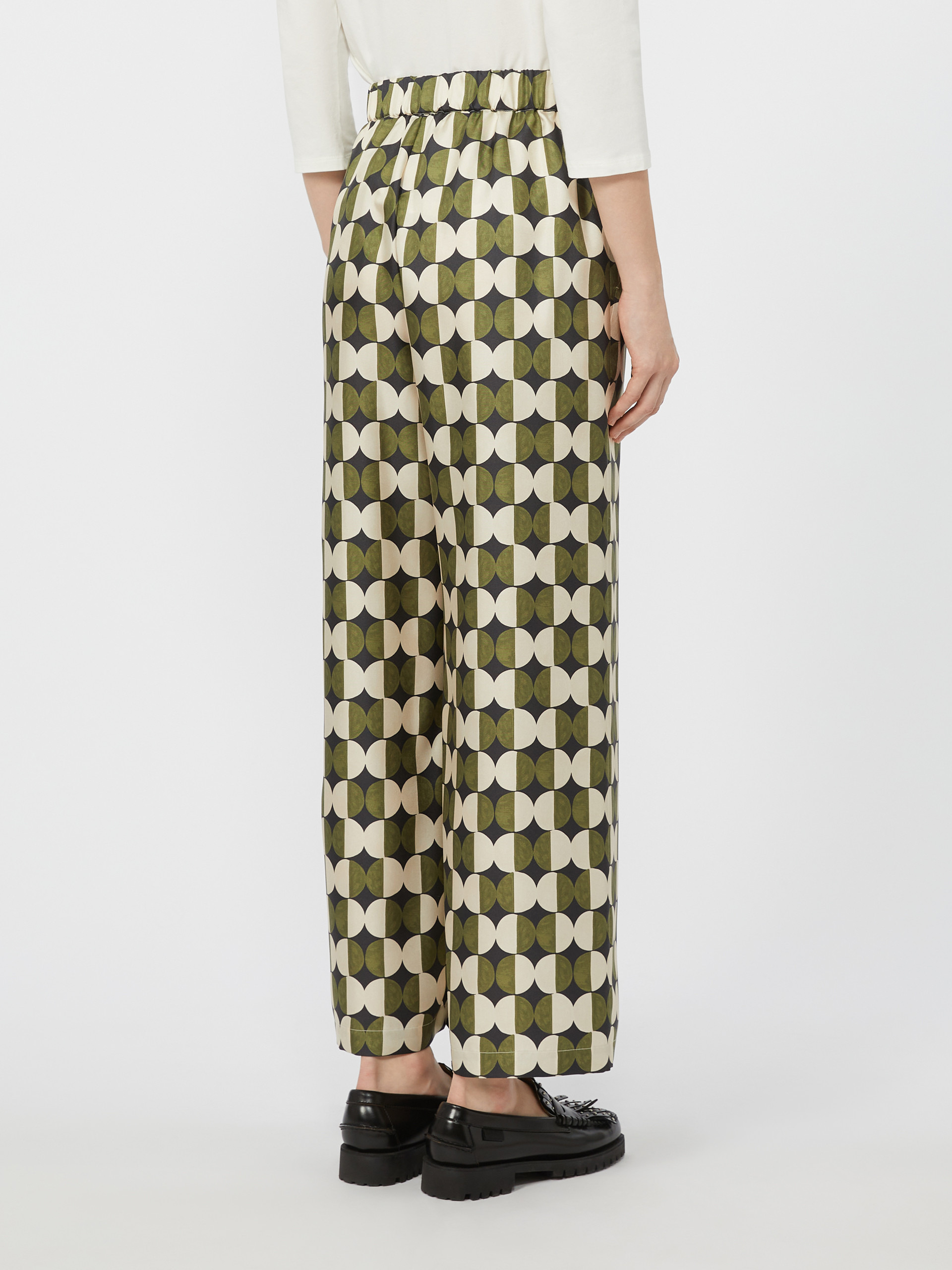 FIBBIA Silk twill trousers - 4