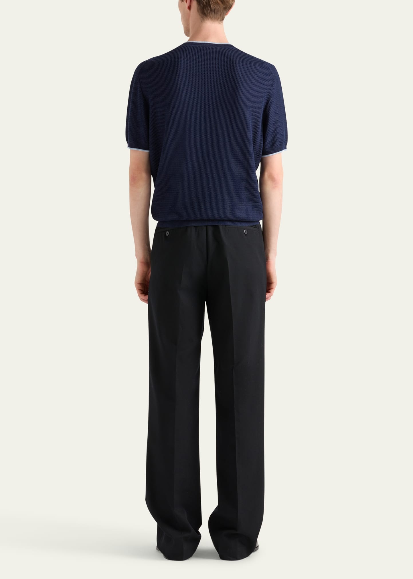 Men's Silk-Cotton Mesh Sweater - 3