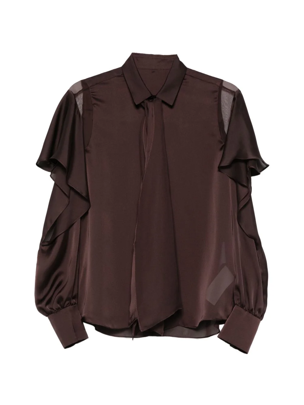 ruffled panelled shirt - 1