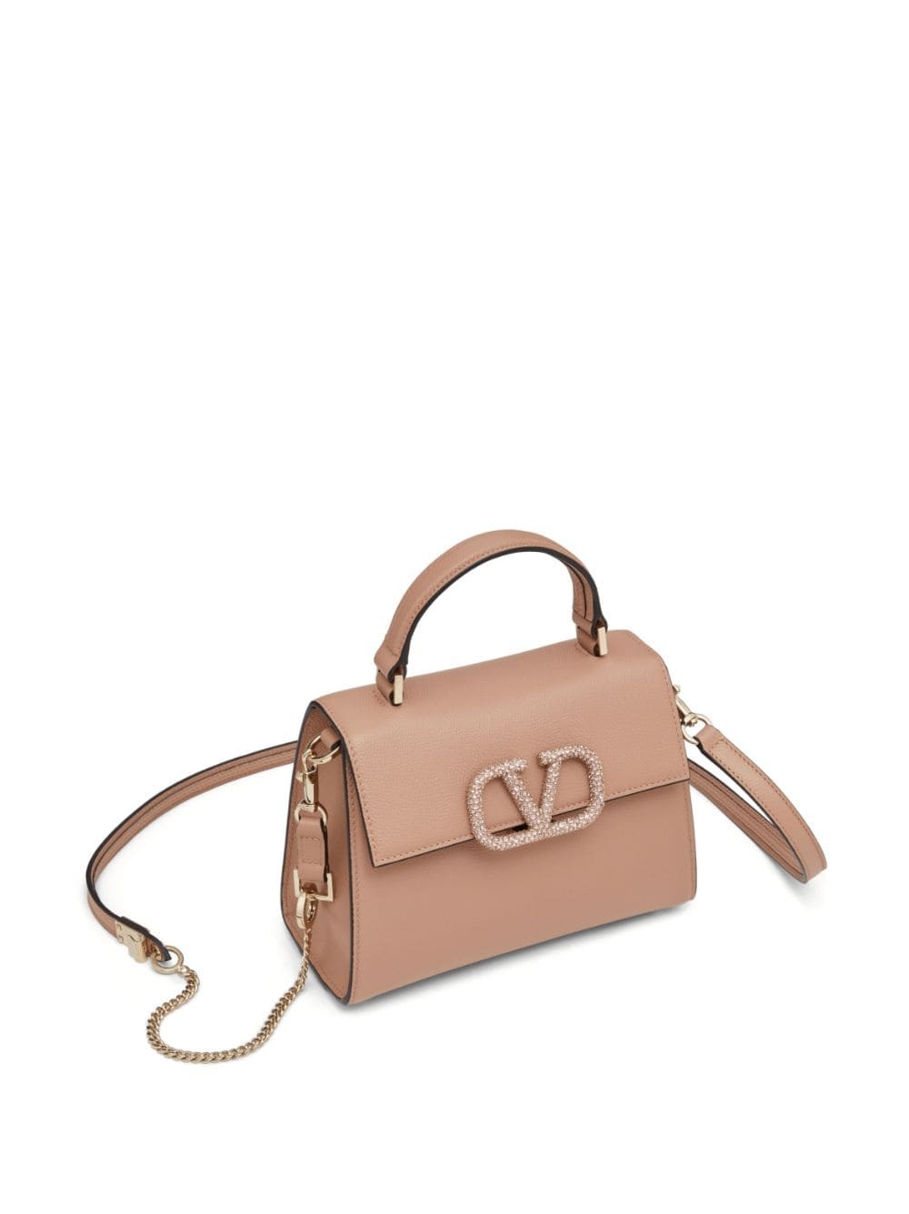 small VSling leather tote bag - 7